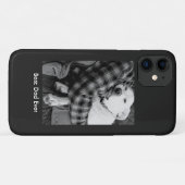 Schwarz-Weiß-Foto des Hundes mit Vater Case-Mate iPhone Hülle (Rückseite (Horizontal))