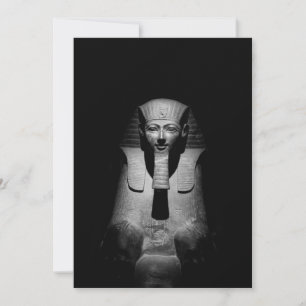 Schwarz-Weiß-Foto des Pharaoh-Königs Dankeskarte