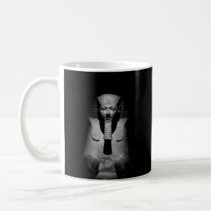 Schwarz-Weiß-Foto des Pharaoh-Königs Kaffeetasse