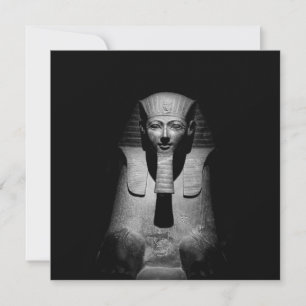 Schwarz-Weiß-Foto des Pharaoh-Königs Karte