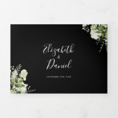 Schwarz-Weiß-Foto Dreifach Gefaltete Einladung (Cover)