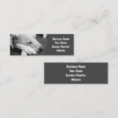 Schwarz-Weiß-Foto eines Hundes Schlafen Einfach Mini Visitenkarte (Vorne/Hinten)