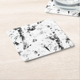 Schwarz-Weiß-Foto eines Schwarz-Weiß-Fotos Rechteckiger Pappuntersetzer