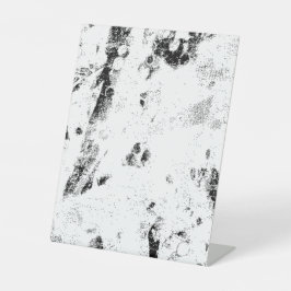 Schwarz-Weiß-Foto eines Schwarz-Weiß-Fotos Sockelschild