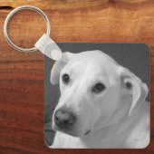 Schwarz-Weiß-Foto eines wunderschönen, seelenvolle Schlüsselanhänger (Vorderseite)