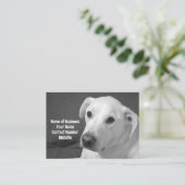 Schwarz-Weiß-Foto eines wunderschönen, seelenvolle Visitenkarte (Stehend Vorderseite)