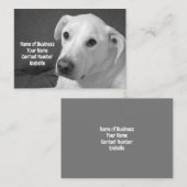 Schwarz-Weiß-Foto eines wunderschönen, seelenvolle Visitenkarte (Vorne/Hinten)