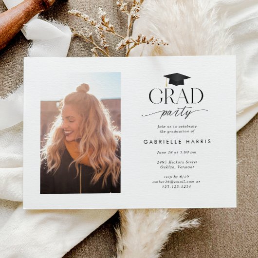 Schwarz-Weiß-Foto Einladung