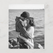 Schwarz-Weiß-Foto - Elegante Hochzeit Flyer (Hinten)