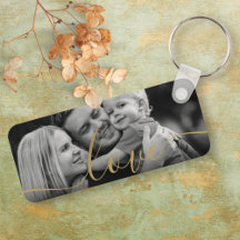 Schwarz-Weiß-Foto Elegantes Goldschrift Liebe