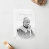 Schwarz-Weiß-Foto für Bestattungsservice Mitteilungskarte (Vorderseite/Rückseite Beispiel)