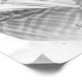 Schwarz-Weiß-Foto für Bestattungsservice Poster (Ecke)