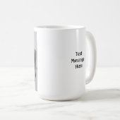 Schwarz-Weiß-Foto für die Meldung von Dog-Text Kaffeetasse (VorderseiteRechts)