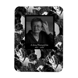 Schwarz-Weiß-Foto-Gedenkgeschenk zur Erinnerung Magnet
