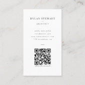 Schwarz-Weiß-Foto-Geschäftskarte mit QR-Code Visitenkarte (Rückseite)