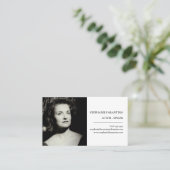 Schwarz-Weiß-Foto-Headshot Visitenkarte (Stehend Vorderseite)