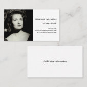 Schwarz-Weiß-Foto-Headshot Visitenkarte (Vorne/Hinten)