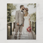 Schwarz-Weiß-Foto Hochzeit Danke (Vorderseite)