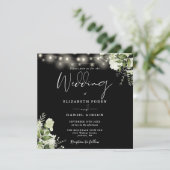 Schwarz-Weiß-Foto-Hochzeit Einladung (Stehend Vorderseite)