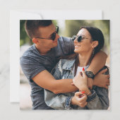 Schwarz-Weiß-Foto-Hochzeit Einladung (Rückseite)