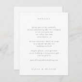 Schwarz-Weiß-Foto Hochzeit Moderne Begleitkarte (Vorne/Hinten)