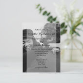 Schwarz-Weiß-Foto-Hochzeit Postkarte (Stehend Vorderseite)