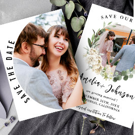 Schwarz-Weiß-Foto-Hochzeit Save The Date