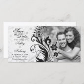 Schwarz-Weiß-Foto Hochzeit speichern Sie das Datum Save The Date (Vorne/Hinten)