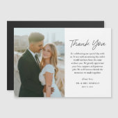 Schwarz-Weiß-Foto Hochzeit Vielen Dank Card Magnet (Vorne/Hinten)