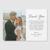 Schwarz-Weiß-Foto Hochzeit Vielen Dank Card Magnet (Vorderseite)
