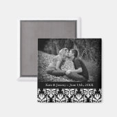 Schwarz-Weiß-Foto Hochzeitsmagazin Magnet (Vorderseite/Rückseite)