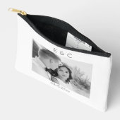 Schwarz-Weiß-Foto-Hochzeitszubehör Zubehörtasche (Offen)