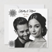 Schwarz-Weiß-Foto im Retrostil Einladung (Vorderseite)