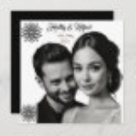 Schwarz-Weiß-Foto im Retrostil Einladung