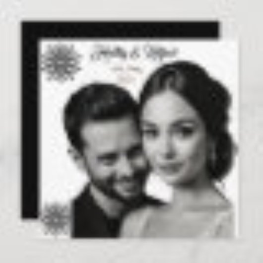 Schwarz-Weiß-Foto im Retrostil Einladung