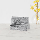 Schwarz-Weiß-Foto Karte (Gelbe Blume)