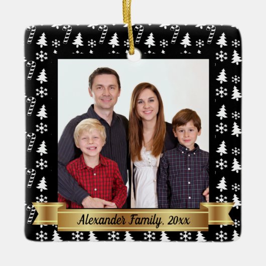 Schwarz-Weiß-Foto Keramikornament (Vorderseite)