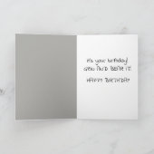 Schwarz-Weiß-Foto-lustiger Geburtstag Karte (Innenseite)