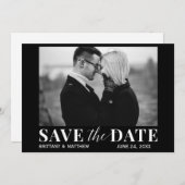 Schwarz-Weiß-Foto Moderne Moderne Save the Date (Vorne/Hinten)
