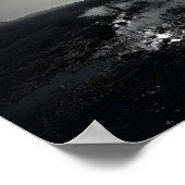 Schwarz-Weiß-Foto-Mondlandschaft Poster (Ecke)