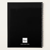 Schwarz-weiß-Foto-Monogramm 2026 Planer (Rückseite)