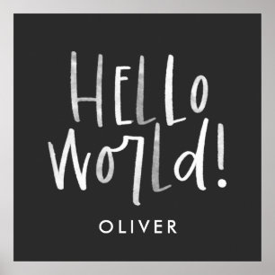 Schwarz-Weiß-Foto-Monogrammfamilie Poster