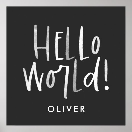 Schwarz-Weiß-Foto-Monogrammfamilie Poster (Vorne)