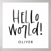 Schwarz-Weiß-Foto-Monogrammfamilie Poster (Vorne)