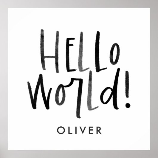 Schwarz-Weiß-Foto-Monogrammfamilie Poster (Vorne)