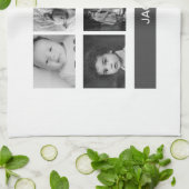 Schwarz-Weiß-Foto - Personalisiert Geschirrtuch (Gefaltet)