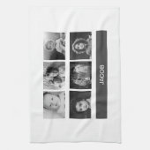 Schwarz-Weiß-Foto - Personalisiert Geschirrtuch (Vertikal)
