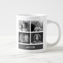 Schwarz-Weiß-Foto - Personalisiert Jumbo-Tasse