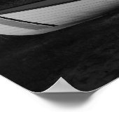 Schwarz-Weiß-Foto, Row Boat am Jones Beach Poster (Ecke)