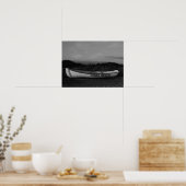 Schwarz-Weiß-Foto, Row Boat am Jones Beach Poster (Küche)